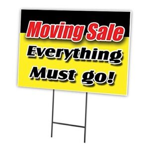 Moving Sale Yard Sign